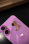 Bijou de Téléphone Elena Glam - Attache Coque Cœur Lisse⁠
