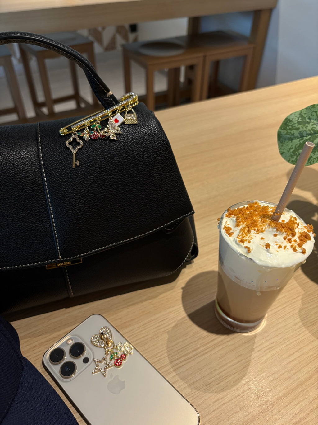 Bijou de Sac Honey Maxi - Bag Charm Strass Doré