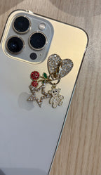Bijou de Téléphone Star Shine - Attache Coque Cœur Strass⁠