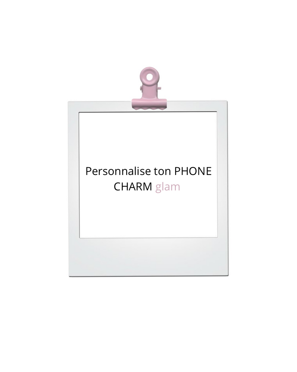 Bijou de Téléphone Glam - Attache Coque Cœur Lisse Personnalisable⁠