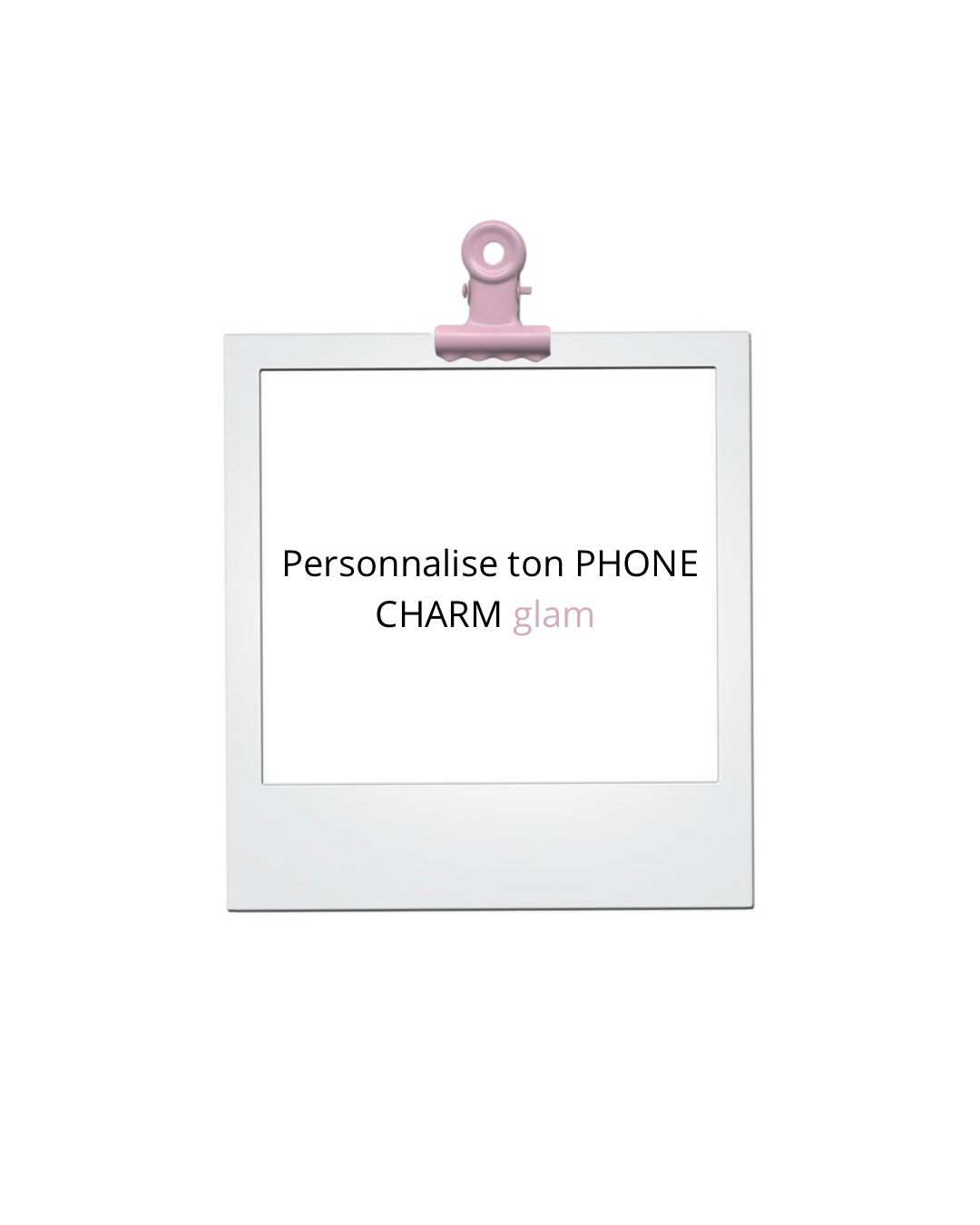 Bijou de Téléphone Glam - Attache Coque Cœur Lisse Personnalisable⁠