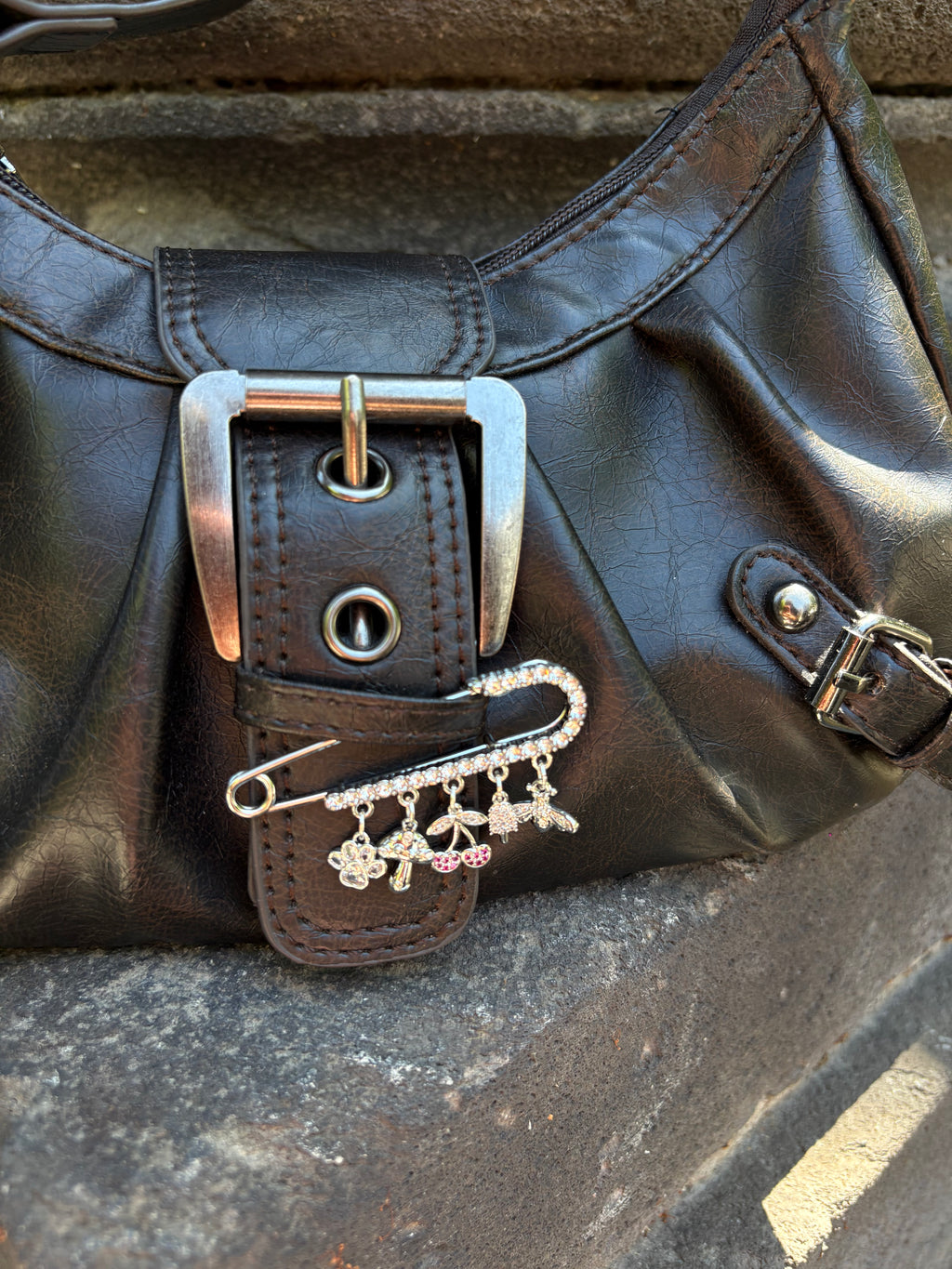 Bijou de Sac Luxe Mini - Bag Charm Strass Argenté⁠